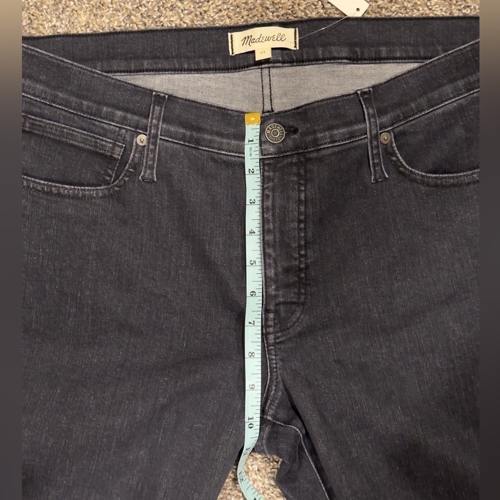 Madewell low-rise jeans size 33, lunar wash, 100% cotton, straight leg - Picture 8 of 12